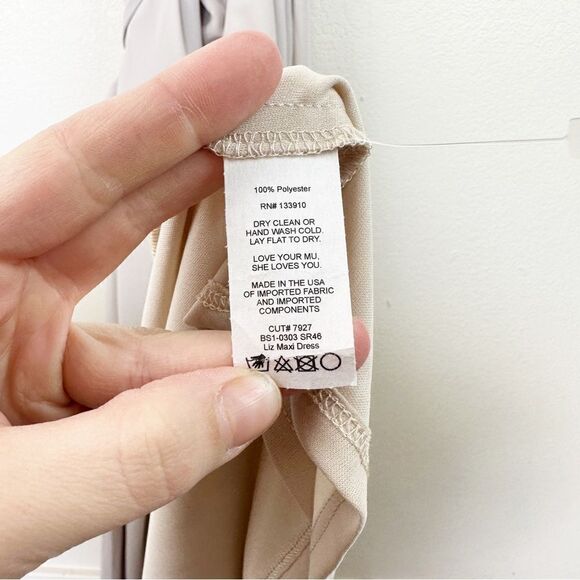 Show Me Your Mumu Nude Wrap Maxi Bridesmaid Dress NWT Medium - Picture 6 of 6